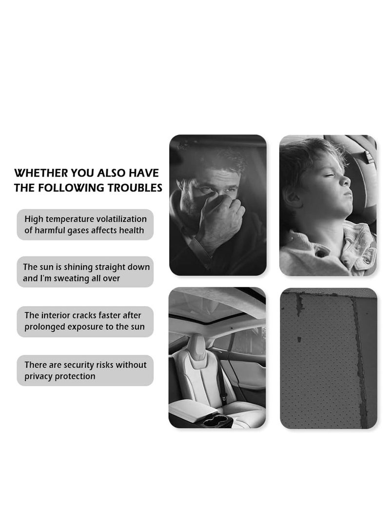 غطاء زجاج أمامي للسيارة - قابل للطي ومقاوم للحرارة والأشعة فوق البنفسجية - يحافظ على برودة السيارة، غطاء زجاج أمامي عالمي مناسب للسيارة والشاحنات والسيارات الرياضية متعددة الاستخدامات (55. * 27.5 بو - Image 5